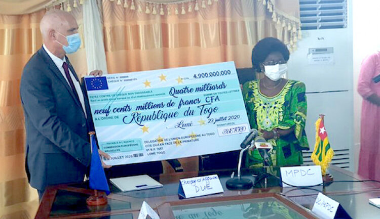 COVID-19 :  SECOND DECAISSEMENT DE L’APPUI BUDGETAIRE DE L’UE POUR LE TOGO
